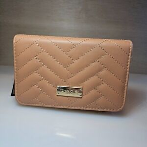 BEBE Sophia Crossbody Quilted Bag Purse Nude with Gold Chain NWT MSRP $69